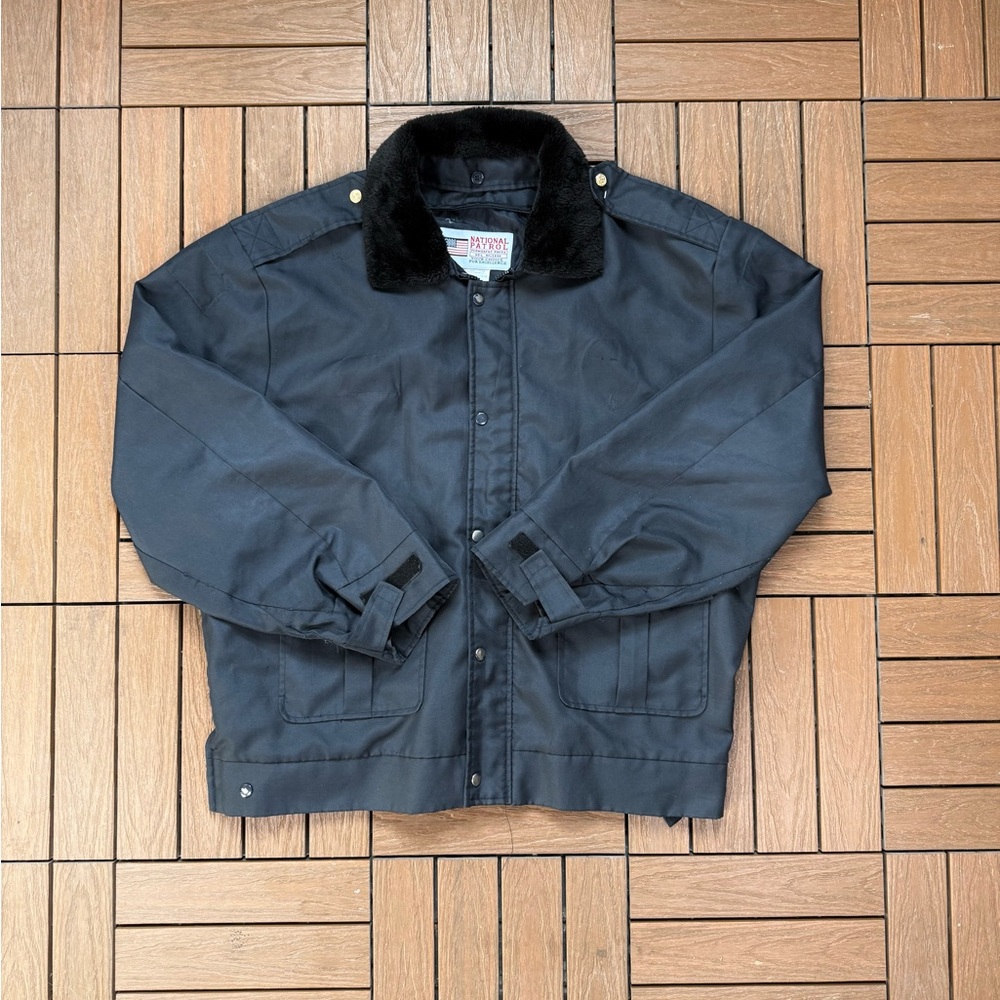 early 2000s National Patrol Work Jacket Faux Fur Collar